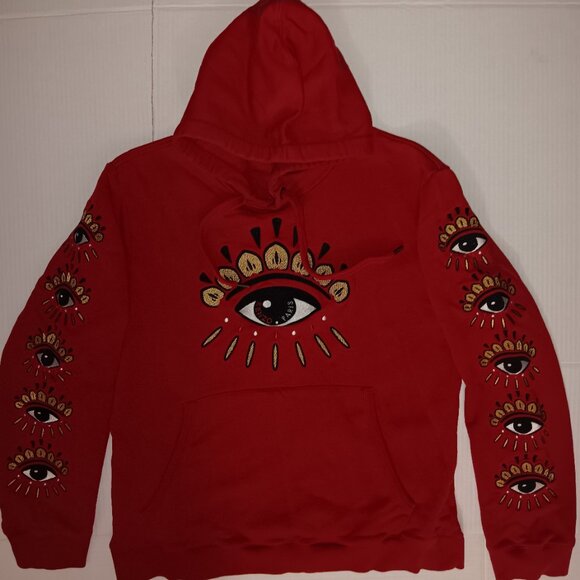 KENZO RED EYE EMBROIDERY HOODIE SWEATSHIRT - Picture 1 of 15
